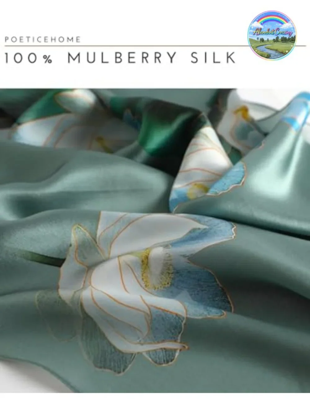 100% Mulberry Silk Scarf for Women, Long Wrap, 68 x 21 Inches